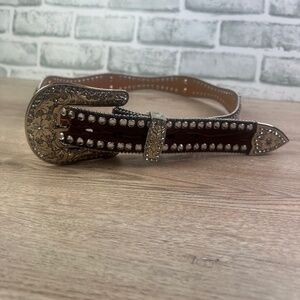 Blazin‎ Roxx brown leather Belt